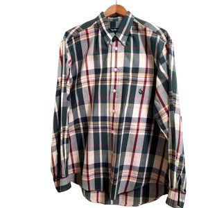 Nautica Mens Shirt Large Classic Dress Shirt Long Sleeve Button Down 100 Percent